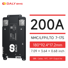 Daly Smart BMS UART, 7S-17S 200A, Système de gestion de batterie pour LiFePO4 Li-Ion LTO