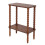 Levede Narrow Side Table 2 Tier Storage MDF End Table Rubber Wood Legs Brown 9