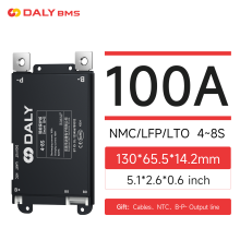 Daly BMS Smart UART 4S-8S 100A, Système de gestion de batterie pour LiFePO4 Li-Ion LTO