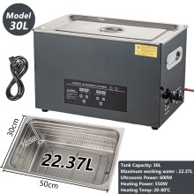 Machine de nettoyage par ultrasons 30L, 600W, 220V, Cuve en acier inoxydable SUS304, Professionnel