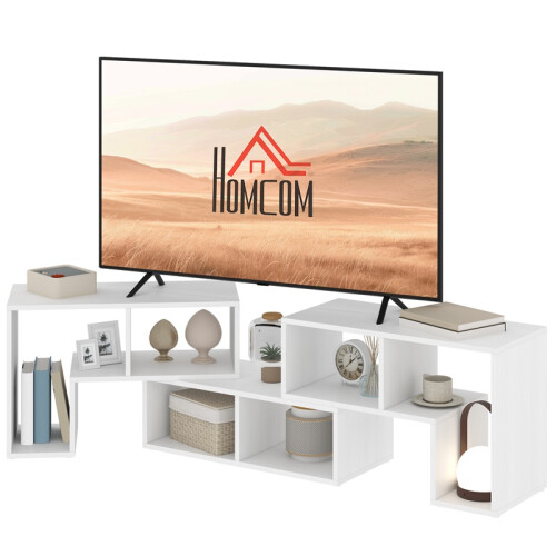 Three-Block Modular TV Stand - White Wood-Effect 1