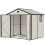 7.9ft x 6.2ft Aluminium Frame and Plastic Wall Shed, with Foundation - Cream White 2