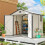 7.9ft x 6.2ft Aluminium Frame and Plastic Wall Shed, with Foundation - Cream White 3