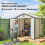 7.9ft x 6.2ft Aluminium Frame and Plastic Wall Shed, with Foundation - Cream White 7