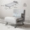 Single Sofa Bed, 1 Person Sleeper Foldable Lounge with Pillow, Light Grey 5