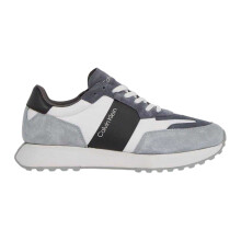 (7 UK, White/Granite/Magnet) Calvin Klein Mens Suede Trainers