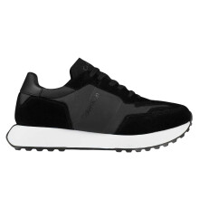 (6 UK, Black/White) Calvin Klein Mens Suede Trainers