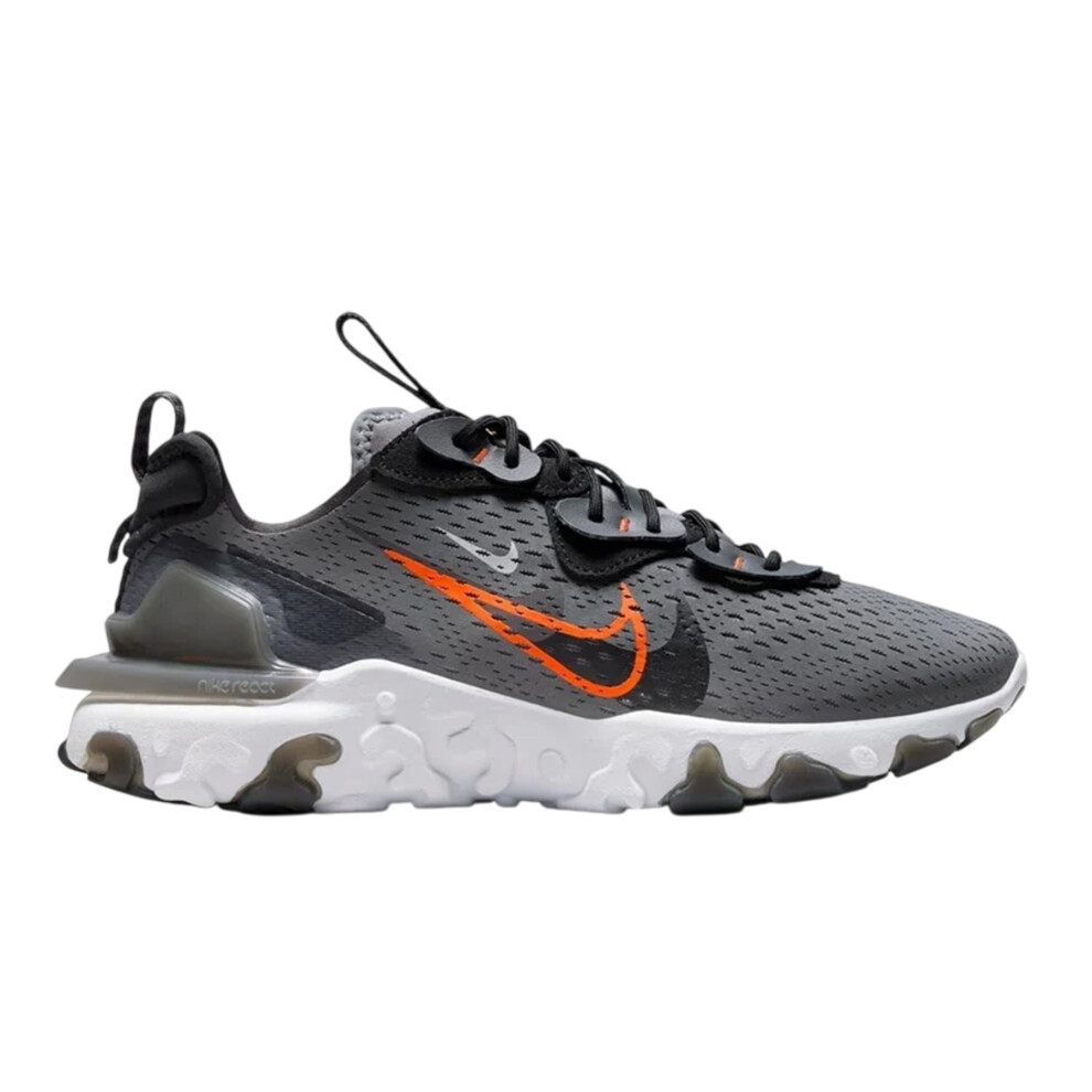 Nike (9 Uk, Grey/Orange) Mens Vision Layered Cushioned Trainers