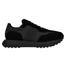 (11 UK, Black) Calvin Klein Mens Suede Trainers