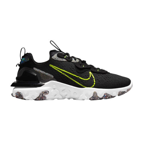 Nike (10 UK, Grey/Volt) Nike Mens Vision Layered Cushioned Trainers