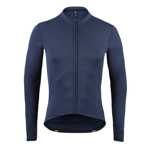 (S, Middle Blue) dhb Mens Blok Thermal Long-Sleeved Cycling Jersey