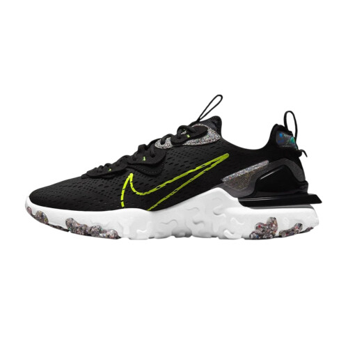 Nike (10 UK, Grey/Volt) Nike Mens Vision Layered Cushioned Trainers 2
