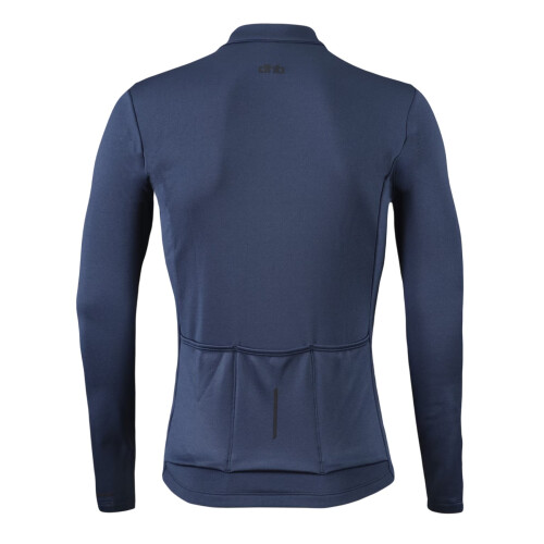 (S, Middle Blue) dhb Mens Blok Thermal Long-Sleeved Cycling Jersey 1
