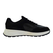 (10 UK, Black) Loyalti Mens Martin Leather Trainers