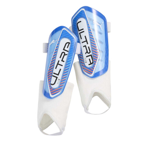 Puma (M, Blue/White) Puma Ultra Flex Shin & Ankle Guards