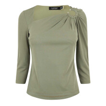 (14 UK, Sage Green) Ralph Lauren Womens/Ladies Asymmetric Slim T-Shirt