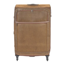 (55cm x 40cm, Brown) Linea Retro 4 Wheeled Suitcase