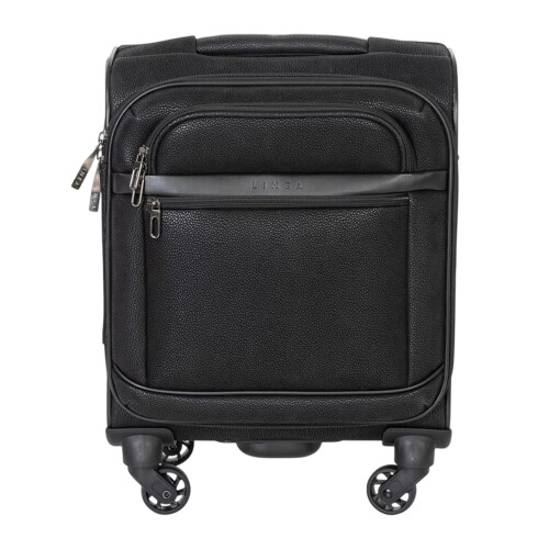 (65cm x 47.5cm, Black) Linea Retro 4 Wheeled Suitcase