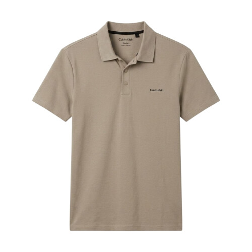 Calvin Klein (L, Shadow) Calvin Klein Mens Interlock Polo Shirt