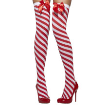 Fever Womens/Ladies Swirl Opaque Stripes Hold Up Stockings