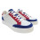 (10 UK, White/Blue/Red) Loyalti Mens Braid Trainers 5