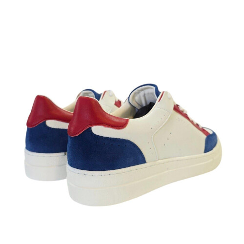 (10 UK, White/Blue/Red) Loyalti Mens Braid Trainers 1