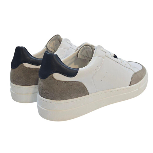 (10 UK, White/Grey/Navy) Loyalti Mens Braid Trainers 1