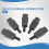 5PCS IEC 320 C13 Female Plug Adapter 3pin Socket Power Cord Rewirable Connector 2
