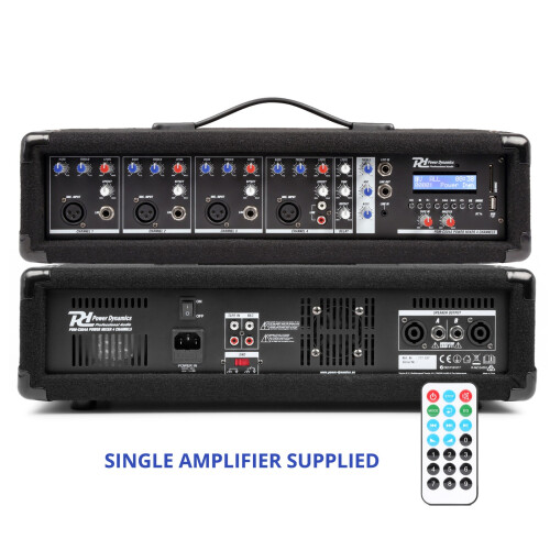 Power Dynamics PDM-C405A Bluetooth 4-Channel Mixer Amplifier 800W PA System