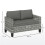 Two-Seater Rattan Outdoor Sofa - Light Grey 5