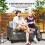 Two-Seater Rattan Outdoor Sofa - Dark Grey 6