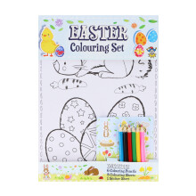 (1 Colouring Set) Easter Colouring Set with Stickers