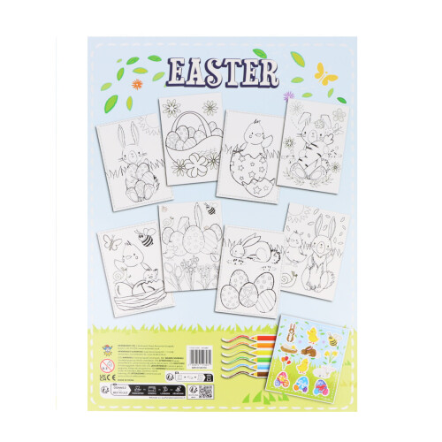 (1 Colouring Set) Easter Colouring Set with Stickers 2
