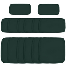 Garden Rattan Sofa Cushion Polyester Cover Replacement Outdoor- No Cushion Included, Grayish Green