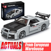 Mould King 10113, Jeu de construction voiture de sport Skyline R34, Blocs d'assemblage pour enfants