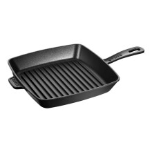 STAUB 30cm CAST IRON SQUARE AMERICAN GRILL, BLACK