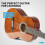 Beginners Acoustic Guitar Set, with Gig Bag, Tuner, Strap, Strings, Dark Natural 2