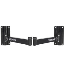 Vonyx WMS-02 Adjustable Speaker Bracket Set for PA DJ Monitors 25KG Capacity