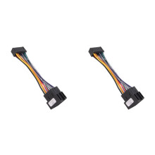 2X Cablaggio per Autoradio Stereo un 16 Pin ISO per Radio un Presa di Riproduzione Radio ISO Connettore per Cablaggio Adattatore Automatico
