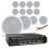 PDP 4-Zone Ceiling Speaker System, 12 x 8" Speakers & Bluetooth Amplifier 1