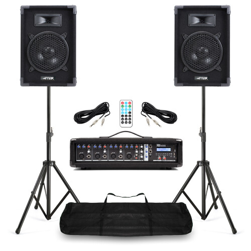 Power Dynamics Compact PA System for Band - 400W 4 Channel Mixer & Bluetooth