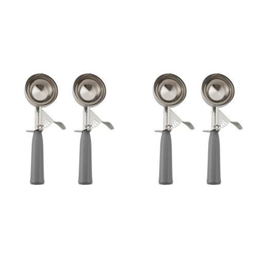 4Pcs 4oz Release Cookie Scoops Ice Cream Scooper with Trigger Release Portion Scoop Stainless Steel for Portion Control