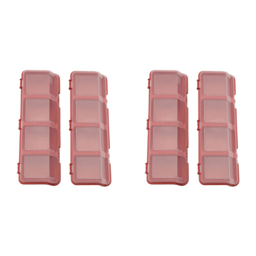4X  Screw Parts Box Storage Case Recycled Material 400.0g Red