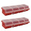 4X  Screw Parts Box Storage Case Recycled Material 400.0g Red 6