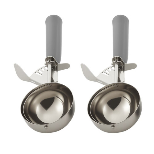 4Pcs 4oz Release Cookie Scoops Ice Cream Scooper with Trigger Release Portion Scoop Stainless Steel for Portion Control 2
