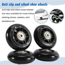 4 Peças Patins de Rodas Anti-Pisca Roda de Patins 70X24mm Rolamento Acessórios de Patins Antiderrapantes