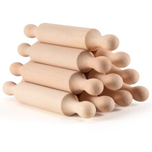 Wooden Rolling Pin 6 Inches Long Kitchen Baking Rolling Pin Small Wood Dough Roller for Children Fondant Pasta