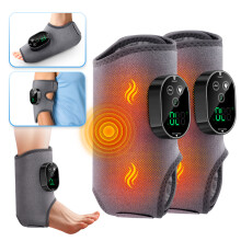 Masseur de cheville et poignet électrique, massage par chaleur et vibration, néoprène, noir et gris