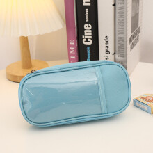 (Blue) Color Japanese Cream Pencil Case Large Capacity Stationery Bag For Students Office Or Use