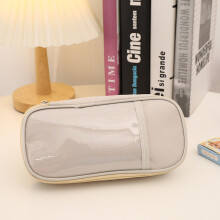 (Cream) Color Japanese Cream Pencil Case Large Capacity Stationery Bag For Students Office Or Use